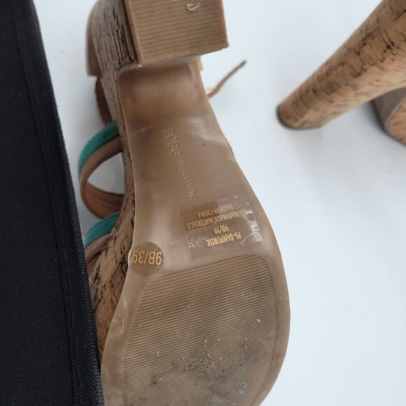 BCBGeneration PL-Sanfordx Lt TAN/Aqua Vitello Size 9m Heel - Picture 8 of 11